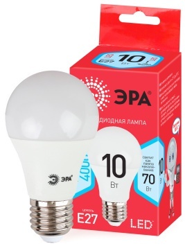 Лампа светодиодная A60-10W-865-840-E27 R, в ассорт (диод, груша, 10Вт, хол/нейтр, Е27) ЭКО LED "ЭРА"