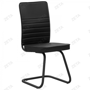 Кресло Шейн кзам PVC/ гобелен черные полозья