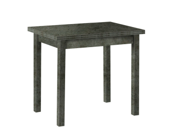 Стол обеденный Компакт раскладной (прямая ножка) 600х720(720х1200) мм (бетон темно-серый, бетон темно-серый)