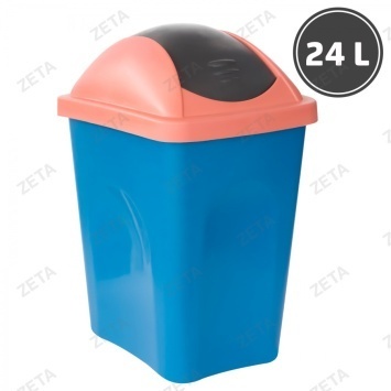 Ведро для мусора 24л. с клапаном м/п цвет.