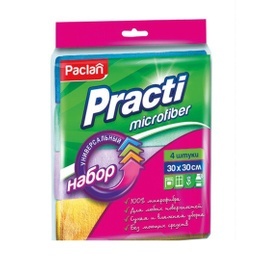 Paclan Practi салфетка из микрофибры 30х30 см, 4 шт