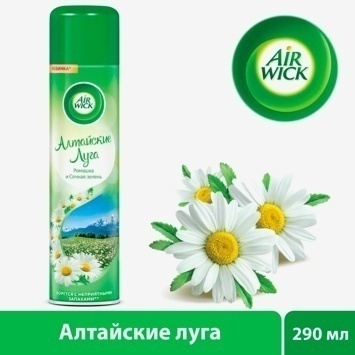 Освежитель воздуха AIRWICK Алтайские луга (Ромашка и Сочная зелень) 290мл