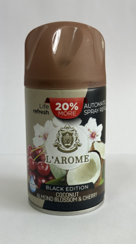 Освежитель воздуха (запасной балон) 300 мл. COCONUT ALMOND BLOSSOM & CHERRY "Larome"