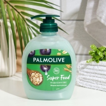 Жидкое мыло "Palmolive" 300мл, Super food, Асаи