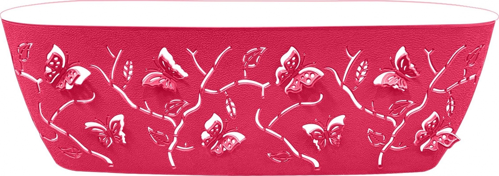 Горшок для цветов Butterflies 7,3 л 470х150 мм овальный ягодно-розовый (Репаблик РФ)