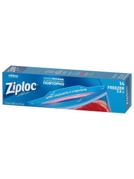 Ziploc Пакеты для хранения и замораживания 3,8л, 14*12шт