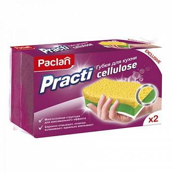 Paclan Practi губки целлюлозные Eco absorb, 2 шт