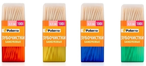 Зубочистка в банке по 100шт.PATERRA, 401-782