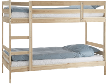 Двухъярусная кровать массив Пирус 800х1900 (натуральный)