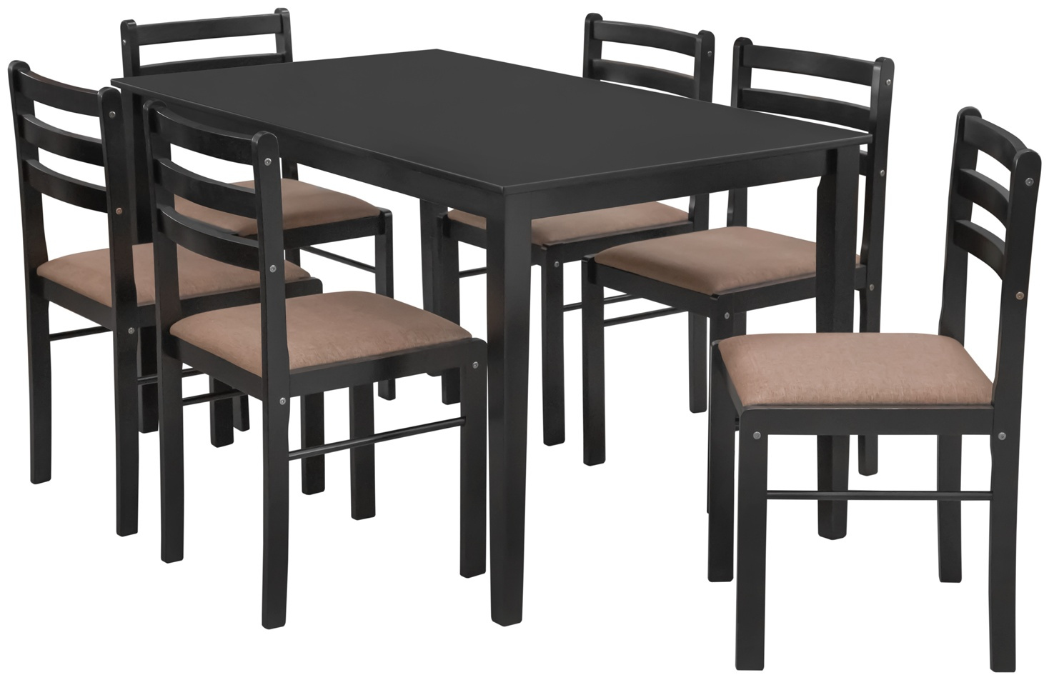 Комплект мебели: стол + 6 стульев мод RH7009T+ RH168C капучино (Малайзия)