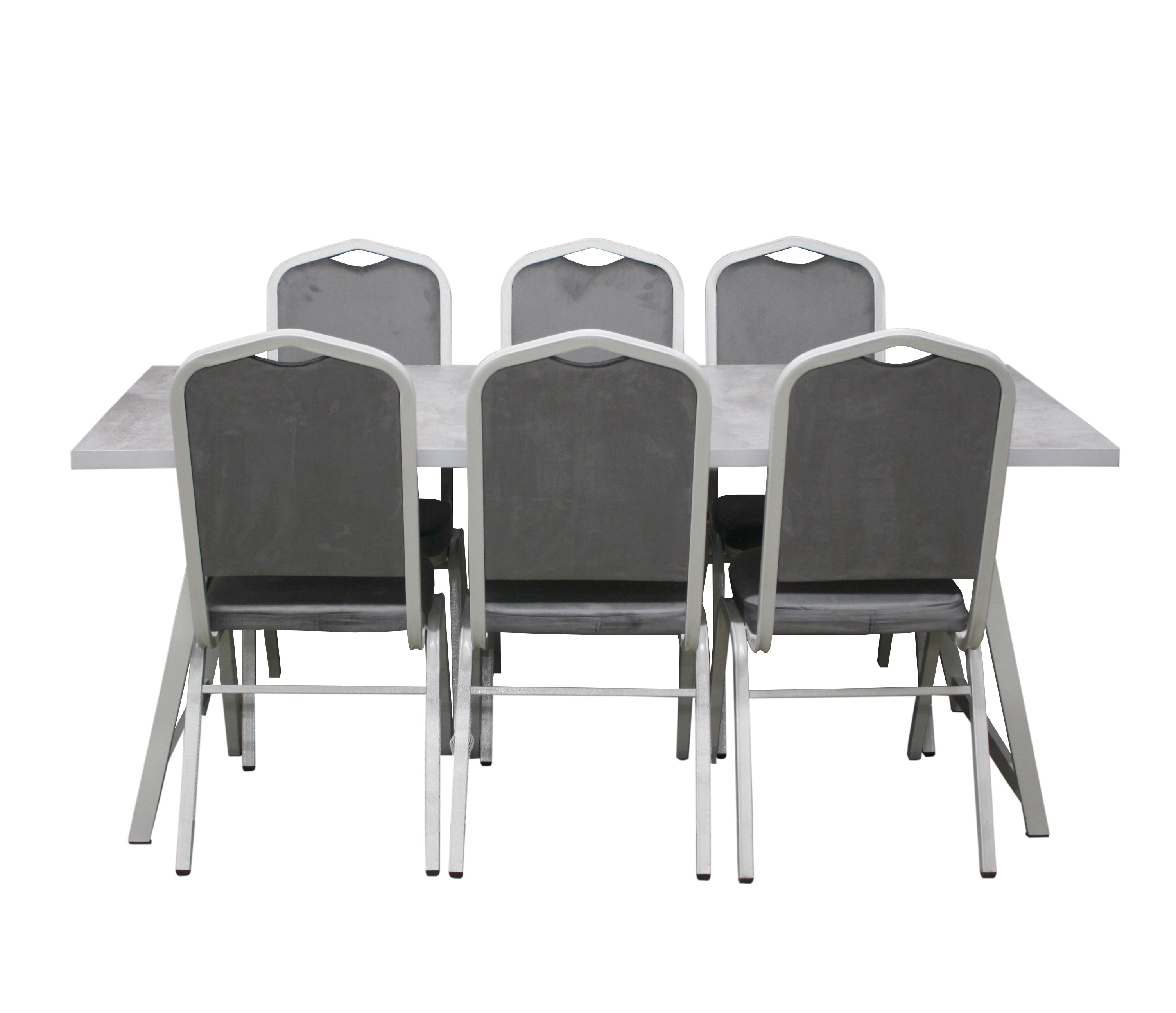 Комплект мебели Арзу Плюс цв.каркас: стол 1800*800 F цв.Люкс (Кул) + стул Триумф (дубл/бинго) 6 шт