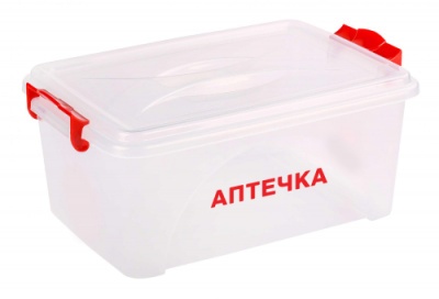 Контейнер "Аптечка" 7,5л прямоугольный (с ручками) (Альтернатива РФ)