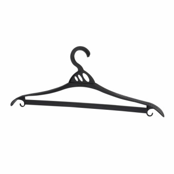 Вешалка-плечики "Комфорт" 52-54р. (черный) (уп.25) (Альтернатива РФ)