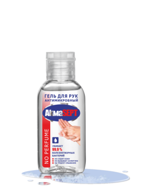 Гель для рук "Akmasept" антимикробный 50 мл, No Perfume