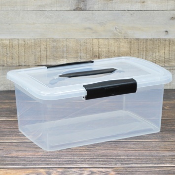 Ящик для хранения Keeplex Vision с защелками 7л 35х23,5х14,8см прозрачный кристалл (Репаблик РФ)