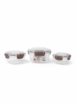 Набор Воздухонепроницаемый квадратный контейнер 3шт. 250*500*900* мл (Азербайджан)