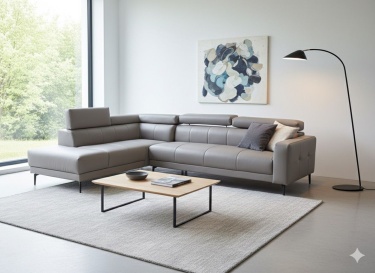 Диван мод Anton лев.угол кзам Ash 830-09 коричн. (ВИ)