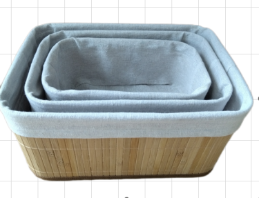 Бамбуковая корзина для хранения 32*22*16cm мод. CR71033 (ВИ)