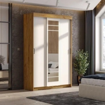 Шкаф-купе ШКП 7 Дуб Золотой/Белый р:1300*480*200