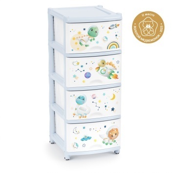 Комод детский (д/мал.) 4-х секцион. (уп.1) (Альтернатива РФ)