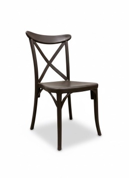 Стул пластиковый "Кантри" коричневый, м/п,