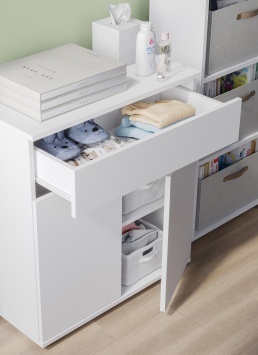 Комод КМ 9 Белый текстурный CUBE р:682*350*750