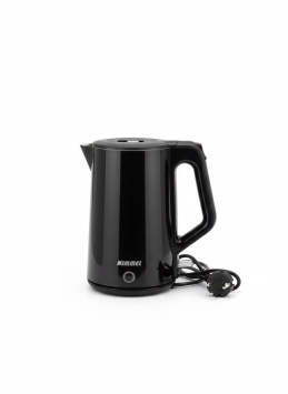 Чайник HIMMEL KB-7018, 1,8 л, 1500 Вт, закрытый нагревательный элемент, метал,стекло,черный