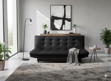 Диван Шанхай черный кзам р.1850*1000*900Н