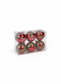 Ёлочная игрушка 6шт (d-7см)