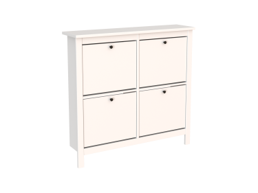 2.08.10.180.1 САГА аяқ киімге арналған тумба 113*108 ақ / 2.08.10.180.1 САГА тумба для обуви 113х108 белая  (1130*280*1080Н)