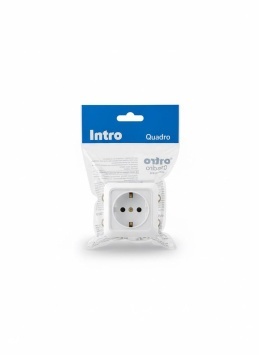 Розетка Intro Piano 2-202-01 с заземлением 2P+E Schuko, 16A-250B, IP20, ОУ, белый