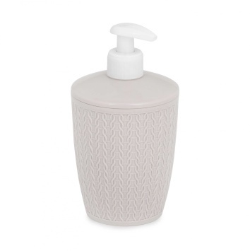 Дозатор для жидкого мыла "Вязаное плетение" (бежевый) (Альтернатива РФ)