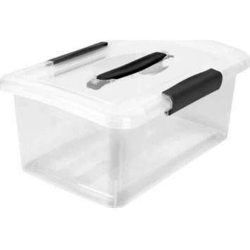 Ящик для хранения Keeplex Vision с защелками 9л 37х27,4х14,8см прозрачный кристалл (Репаблик РФ)