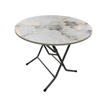 Стол складной d90 Jupiter мод M-0011.0018 светлый мрамор (Турция)