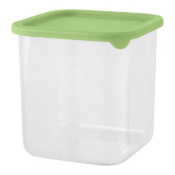 Банка для сыпучих продуктов Sugar&Spice Vanilla квадратная 0,8л, с гибкой крышкой фисташка (Репаблик