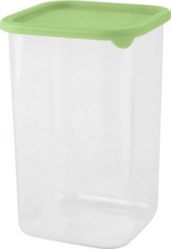 Банка для сыпучих продуктов Sugar&Spice Vanilla квадратная 1,2л, с гибкой крышкой фисташка (Репаблик