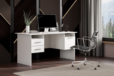 Стол компьютерный КУЛ-109 (СТК 25) Белый