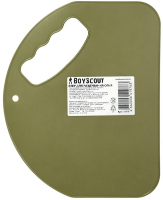 BOYSCOUT Разделочная доска-веер для раздувания огня (полипропилен)