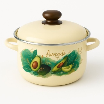 Кастрюля эмал сфер Avocado 4,0л TM Appetite