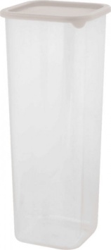 Банка для сыпучих продуктов Sugar&Spice Vanilla квадратная 1,9л, с гибкой крышкой латте (Репаблик РФ