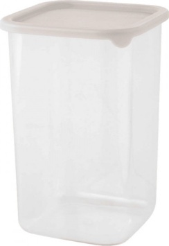 Банка для сыпучих продуктов Sugar&Spice Vanilla прямоугольная 1,5л с гибкой крышкой латте (Репаблик