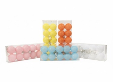 Гирлянда со светодиодными хлопковыми шариками 10шт