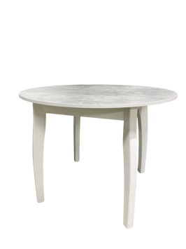 Стол Виконт d 100 (белый/цемент)