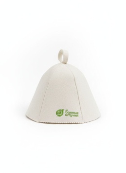 Шапка для бани и сауны с горизонтальным логотипом "Банные штучки", войлок