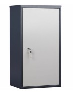 Шкаф металл. М-870 р.460*340*870Н (М) корпус мокрый асфальт/дверь белая