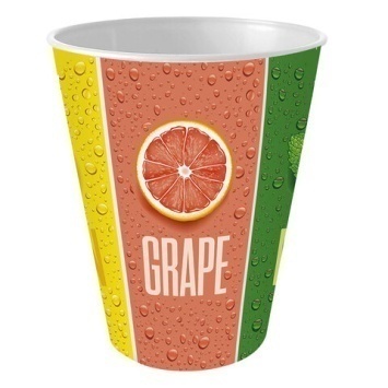 Комплект стаканов "IZI-GO" 420 мл 3 шт.с декором (белый)