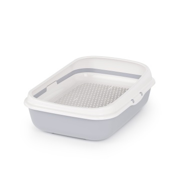 Лоток ALTA для кошек малый (с бортами и сеткой на высоких ножках) (серый) (Альтернатива РФ)