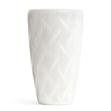 Кашпо "Флэйм" 42л (со вставкой 10л) (белый)