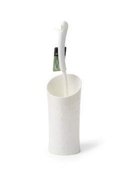 Ерш туалетный со стаканом Vogue белый кварц (Репаблик РФ)