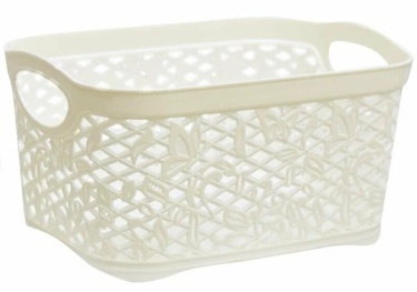 Корзинка для хранения Keeplex Fiori с ручками 3,3л 23,6х17,6х12,6см белое облако